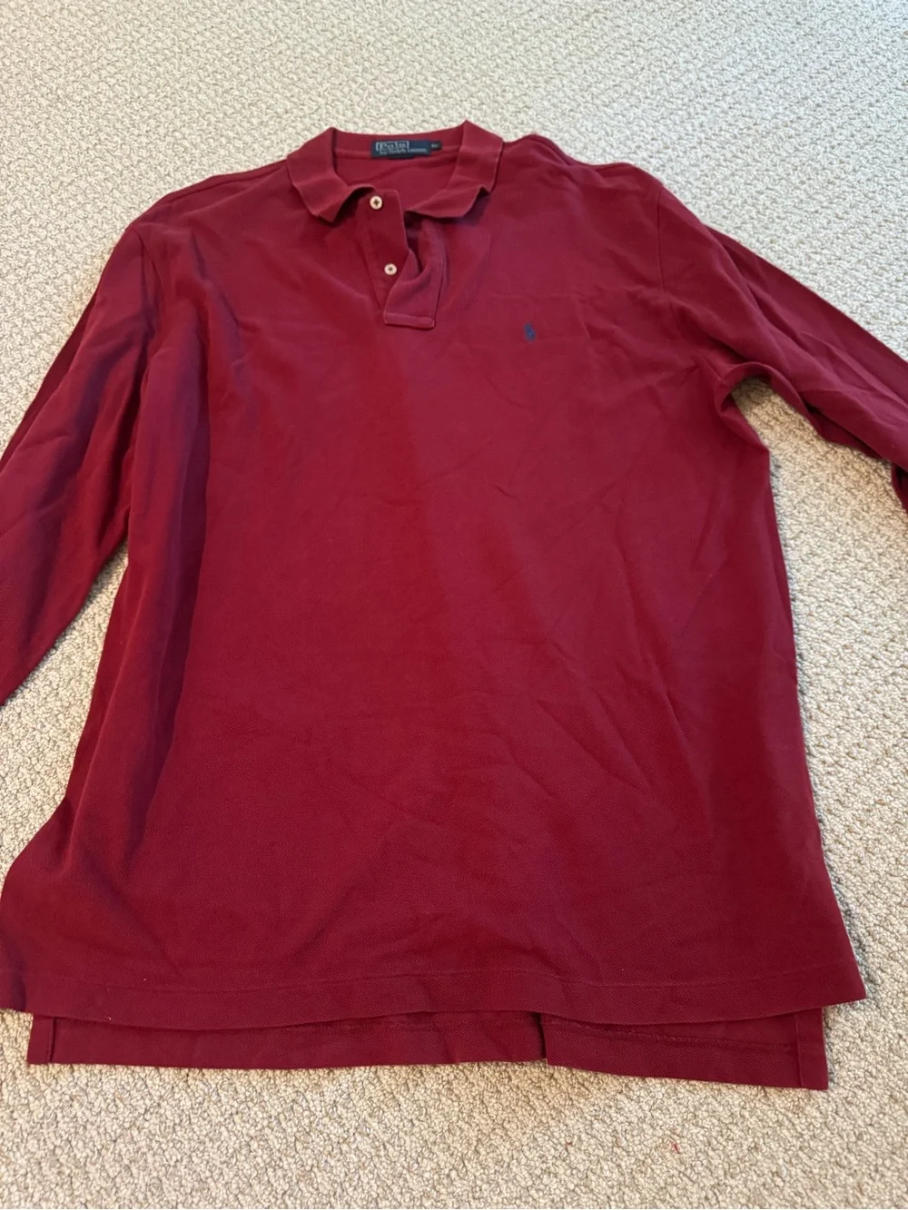 Polo by Ralph Lauren Long-Sleeve Rugby Polo - Burgundy
